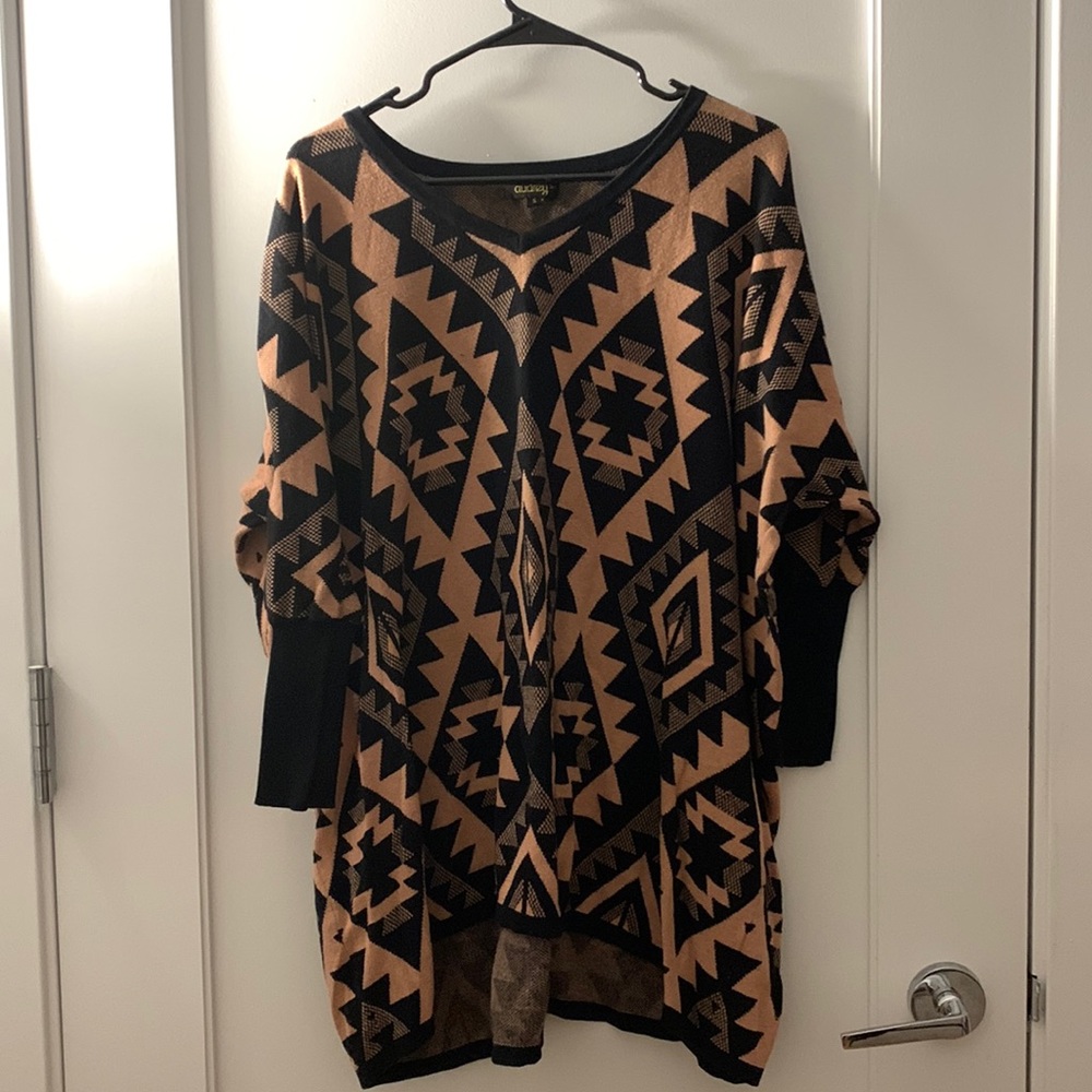 Oversized patterned sweater